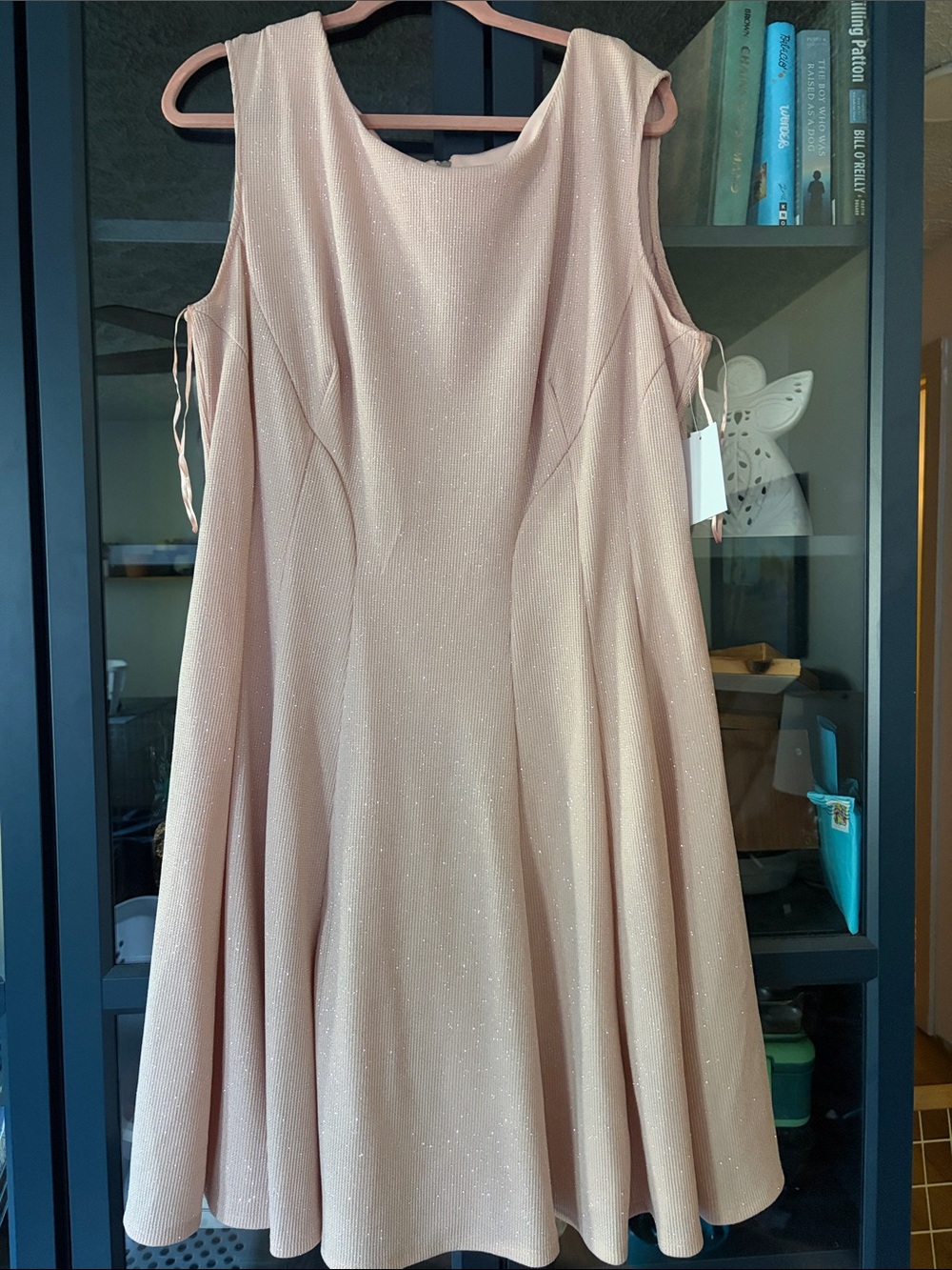 dressbarn Blush Dusty Rose Ribbed Dress